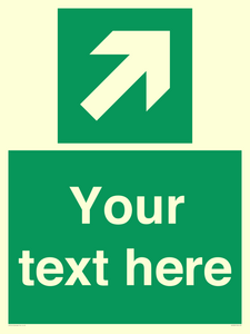 Custom Arrow Top Right Sign